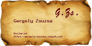 Gergely Zsuzsa névjegykártya